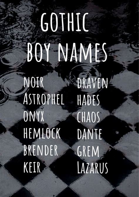 cute goth guys|cute goth boy names.